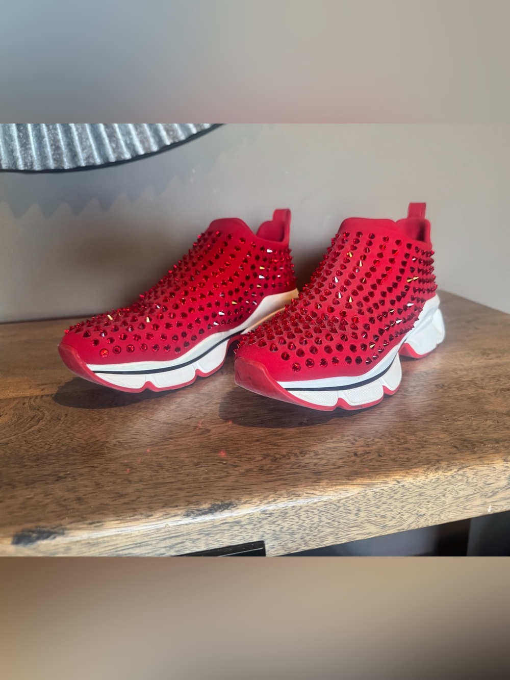 Christian Louboutin Neoprene Spike Sock Sneaker